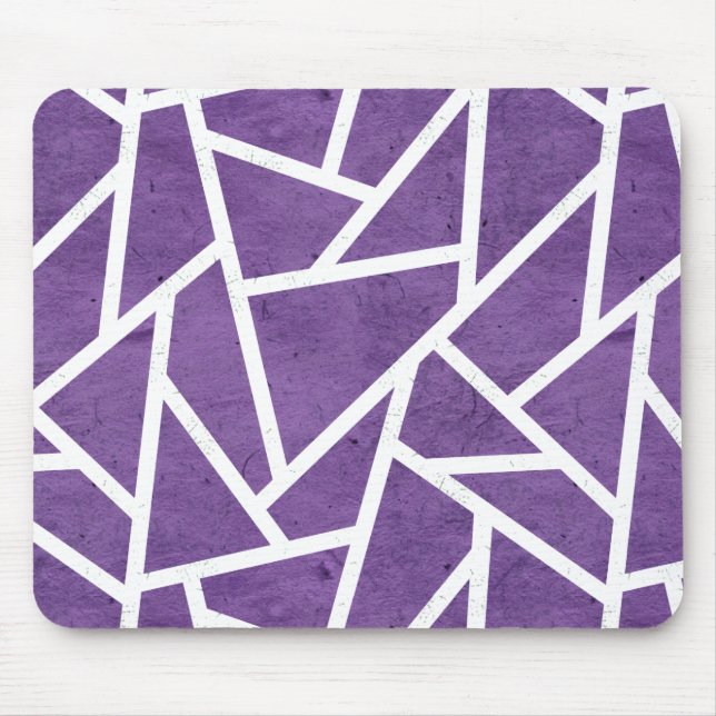 Purple and white mosaic pattern mouse mat (Front)