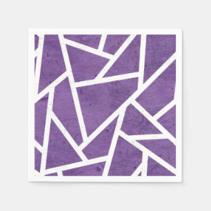 Purple and white mosaic pattern napkin
