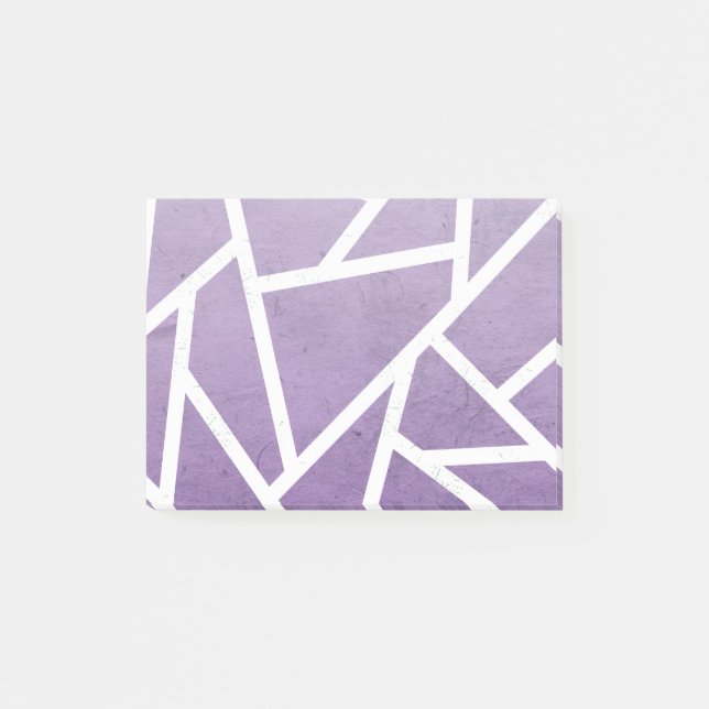Purple and white mosaic pattern post-it notes (Front)