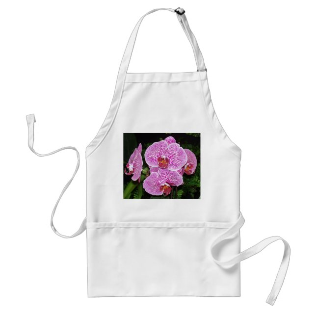 Purple and White Orchid Standard Apron (Front)