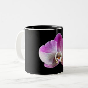 Purple and White Orchid Two-Tone Coffee Mug