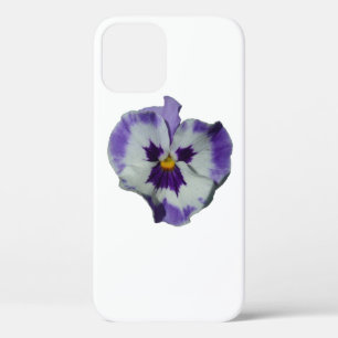 Purple and White Pansies Colourful Floral iPhone 12 Case