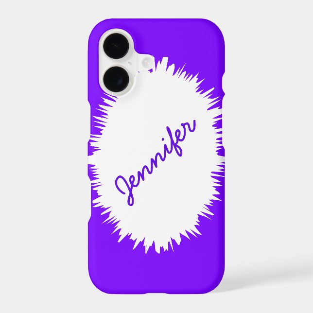 Purple and White, Personalized Name,  (Back)