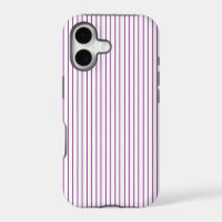 Purple and White Pinstripe iPhone Case