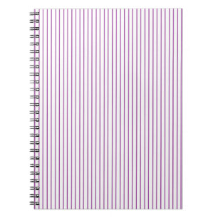 Purple and White Pinstripe Notebook