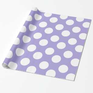 Purple and White Polka Dot Gift Wrapping Paper