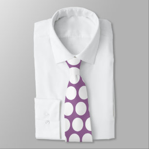 Purple and White Polka Dot Tie