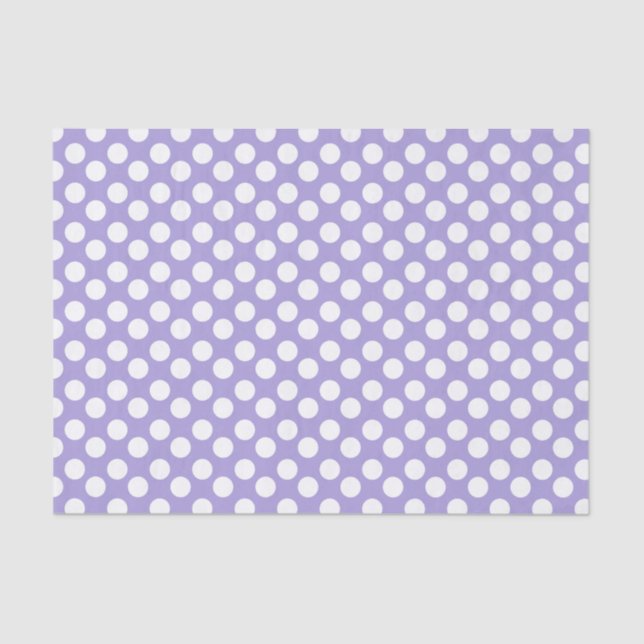 Purple and White Polka Dot Tissue Paper (Front)