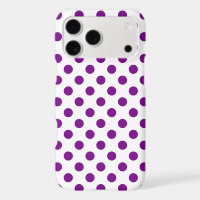 Purple and white polka dots
