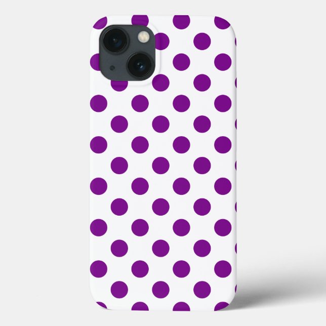 Purple and white polka dots Case-Mate iPhone case (Back)