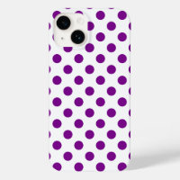 Purple and white polka dots