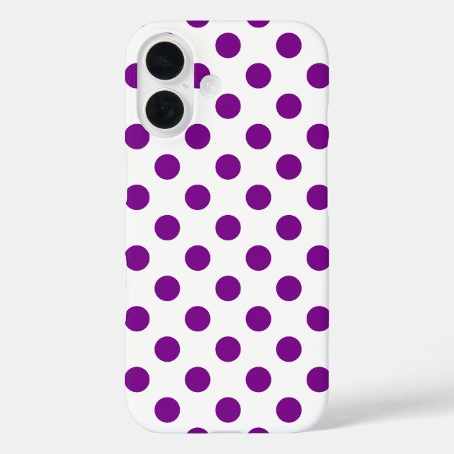 Purple and white polka dots Case-Mate iPhone case (Back)