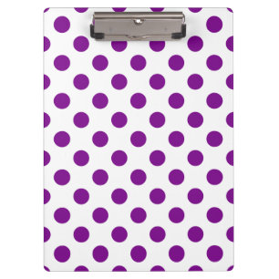 Purple and white polka dots clipboard