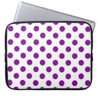 Purple and white polka dots