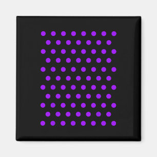 Purple And White Polka Dots T Shirt Magnet