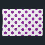 Purple and white polka dots tea towel<br><div class="desc">Purple and white polka dots</div>