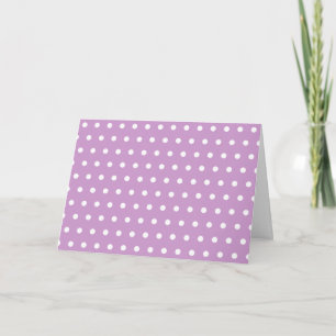 Purple and White Polka Dots Thank You Card