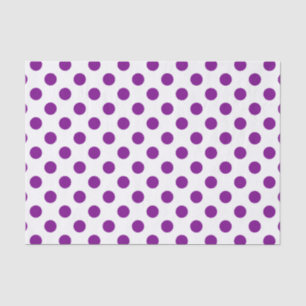Purple and white polka dots tissue paper