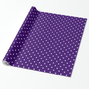 Purple and White Polka Dots Wrapping Paper
