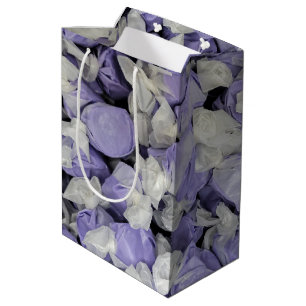 Purple and White Salt Water Taffy  Medium Gift Bag