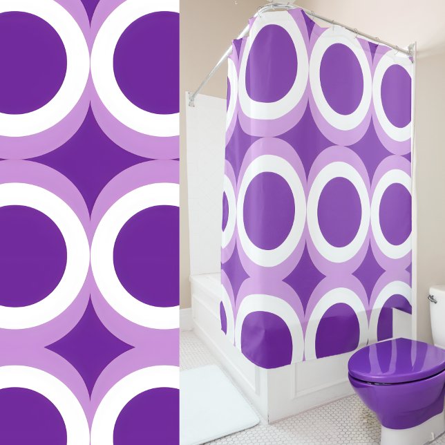 Purple and White Shower Curtain (Creator Uploaded)