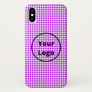 Purple and white solid diamond iPhone x case