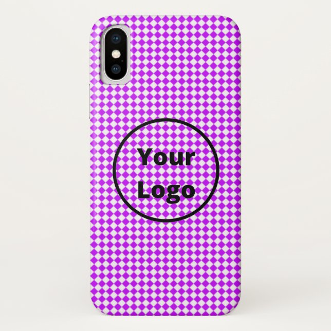 Purple and white solid diamond Case-Mate iPhone case (Back)