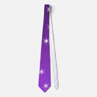 Purple and White Stars, Pattern. Tie
