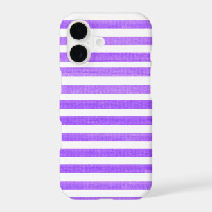 Purple and White Stripe iPhone X Case