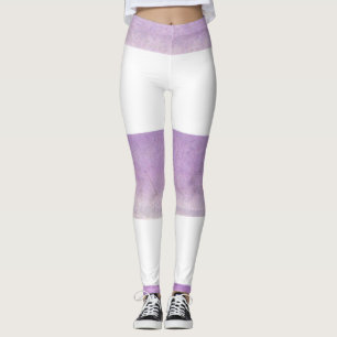  Purple and white stripe  Leggings