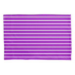 Purple and White Stripes Design Pillowcase