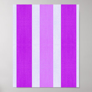 Purple and White Stripes Poster