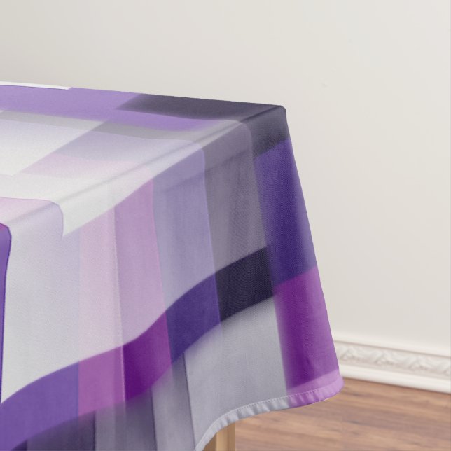 Purple and white tablecloth (In Situ)