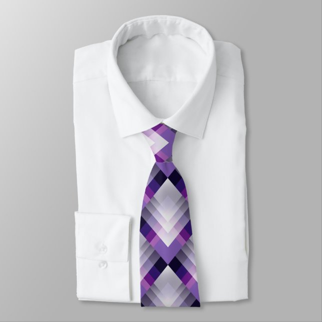 Purple and white tie (Tied)