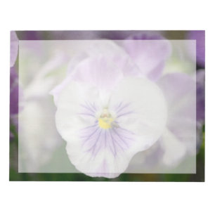 Purple and White Violas by Shirley Taylor Notepad