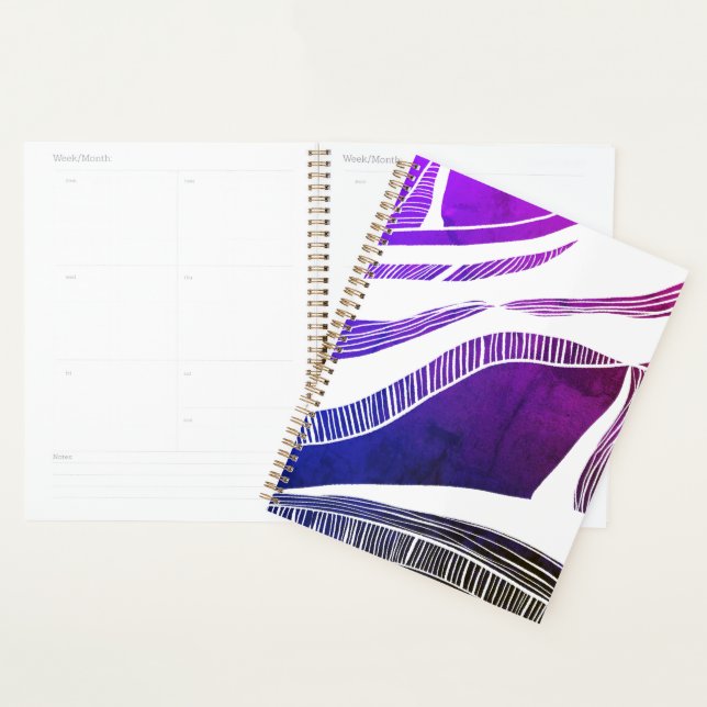 Purple and White Wave Planner (Display)