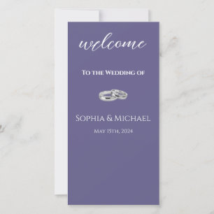 Purple and White-Wedding Rings-Wedding Program-