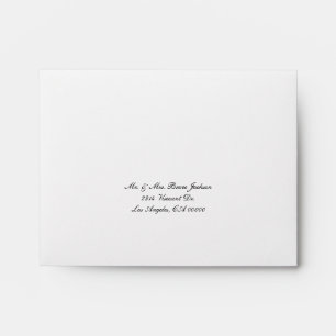 Purple and White Wedding RSVP Envelope