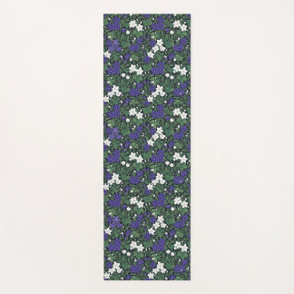 Purple and White Wildflower Botanical Yoga Mat