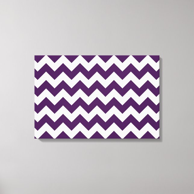 Purple and White Zigzag Canvas Print (Front)