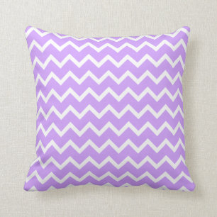 Purple and White Zigzag Stripes. Cushion