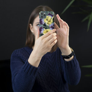 Purple and Yellow Beardless Irises Floral