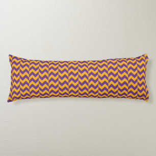 Purple and Yellow Chevron Zigzag Body Cushion