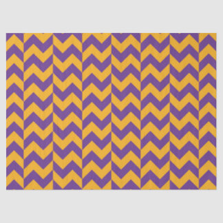 Purple and Yellow Chevron Zigzag Tissue Paper
