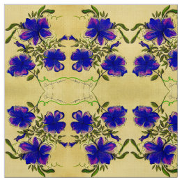 Purple and Yellow Floral Fabric