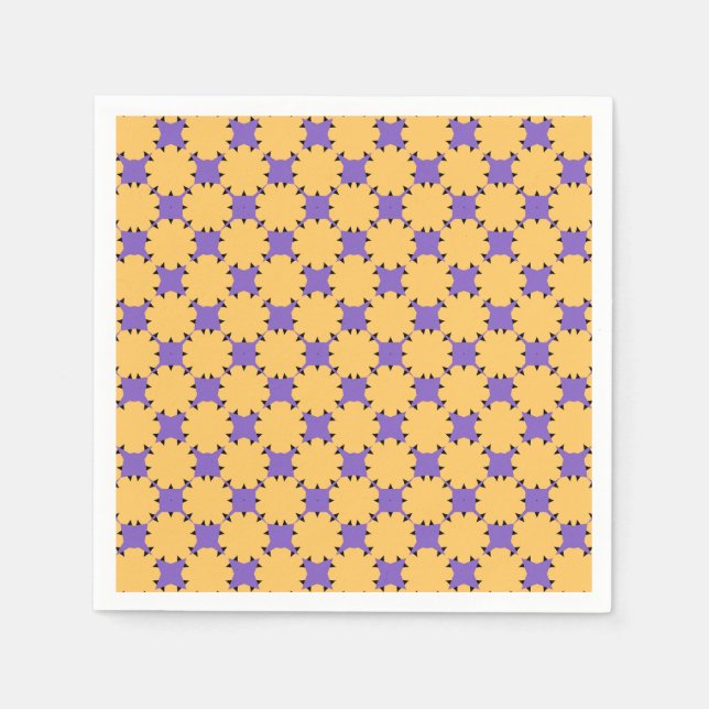 Purple and Yellow Geo Napkin (Front)