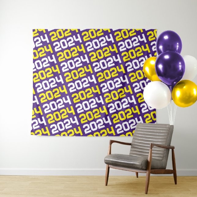 Purple and Yellow Graduation Backdrop Tapestry (Creator Uploaded)