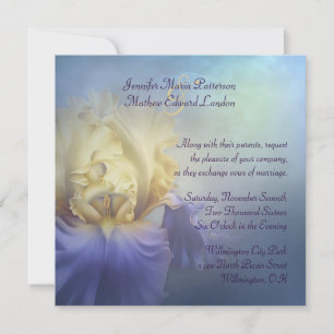 Purple and Yellow Iris Wedding Invitation