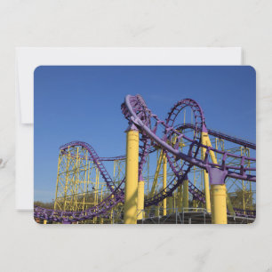 Purple and Yellow Roller Coaster Tracks