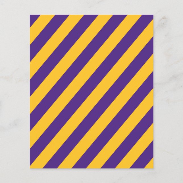 Purple and Yellow Striped Scrapbook Paper (Front)